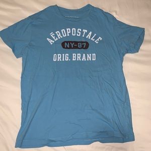 Aeropostale Blue Short Sleeve Shirt Medium